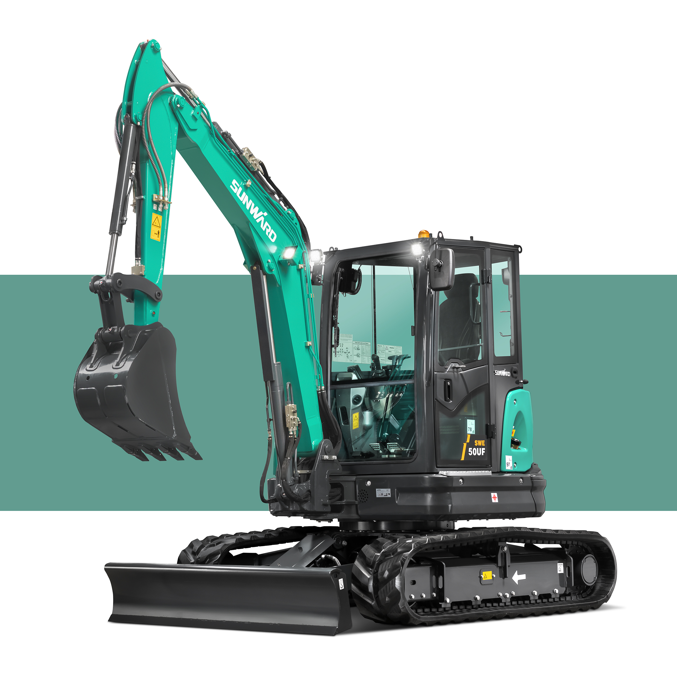 Excavator studio photography