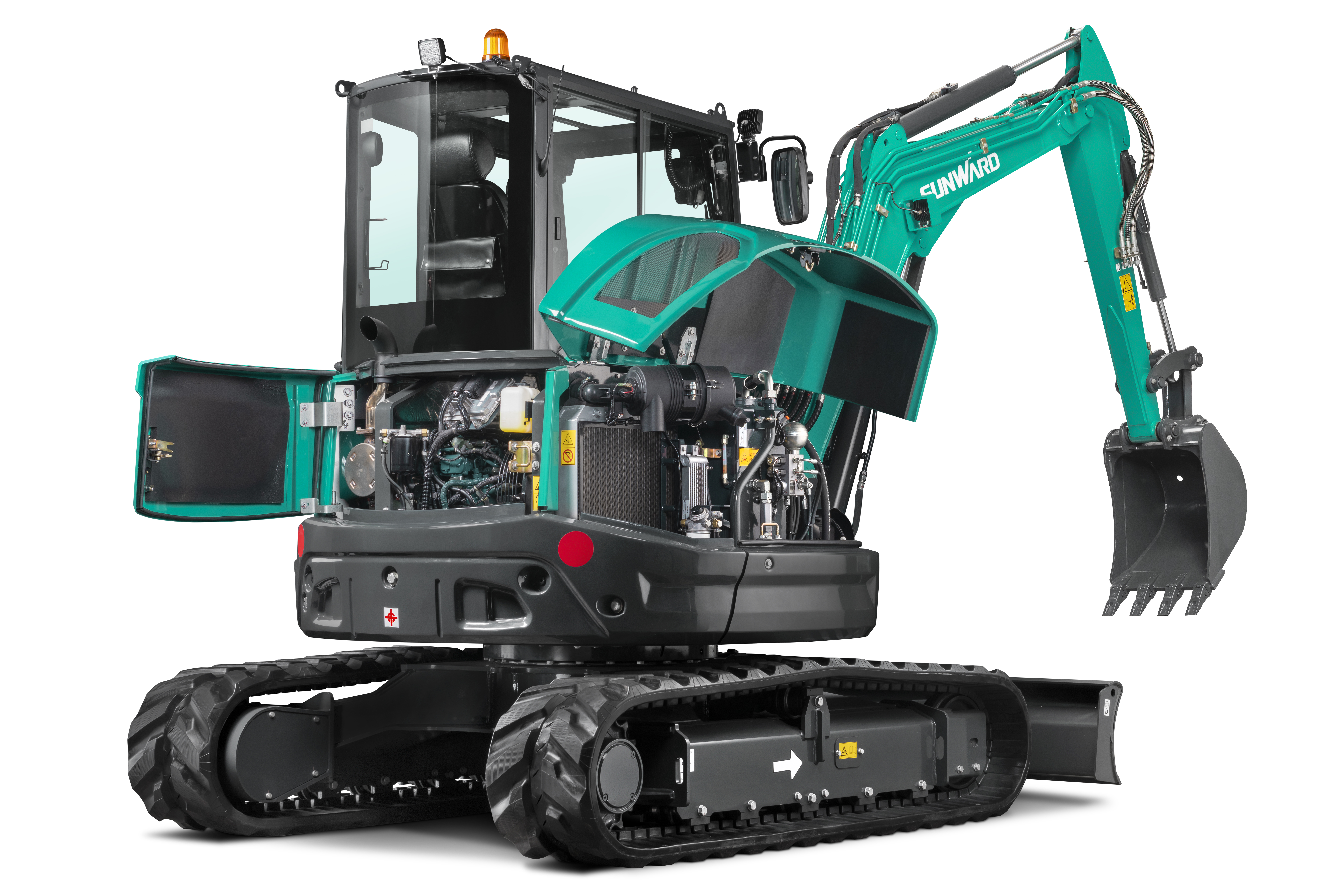 Excavator studio photography