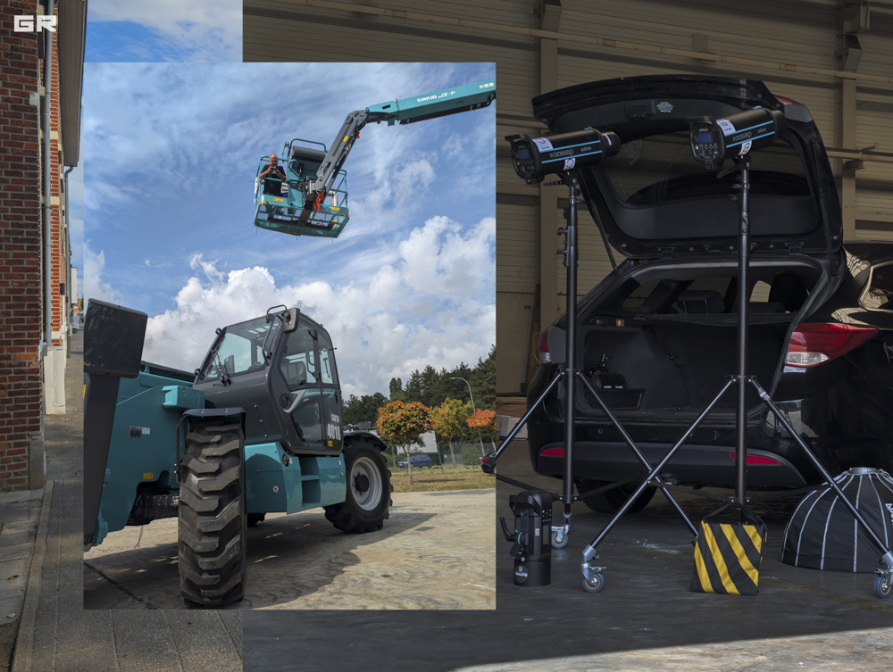 Construction machinery photo session in Belgium